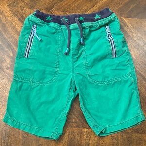 Mini Boden green Shorts with Starry Navy Waistband size 11Y